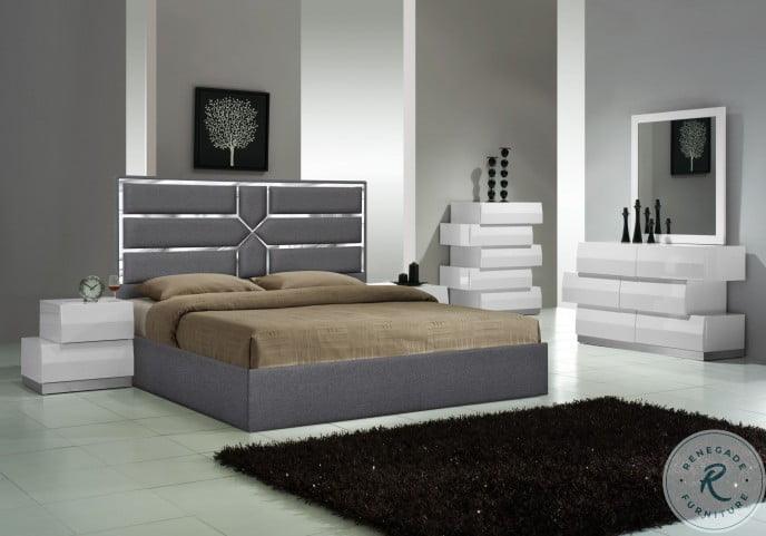 Da Vinci King Bed In Charcoal - 18730K | J&M | Home Elegance USA