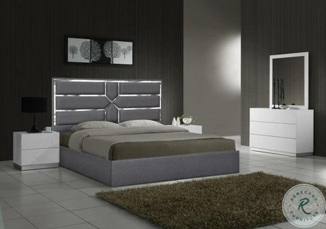 Da Vinci Queen Bed In Charcoal - 18730Q | J&M