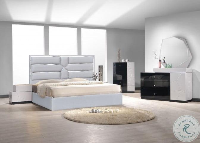 J&M Furniture Da Vinci/Turin Platform Bedroom Set - Thumbnail 4