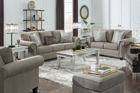 Shewsbury - Pewter - 4 Pc. - Sofa, Loveseat, Chair, Ottoman - Home Elegance USA