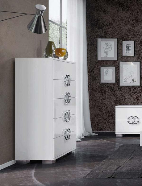 Esf Furniture - Status Italy Chest In White - Dafnechest