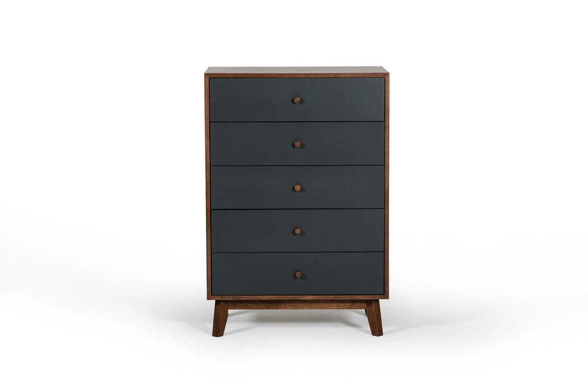 Vig Furniture - Modrest Marshall Mid-Century Modern Walnut Nightstand - Vgmabr-39-Ns