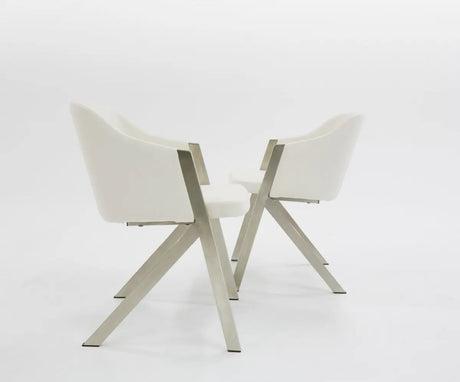 Vig Furniture - Modrest Darcy Modern White Leatherette Dining Chair (Set Of 2) - Vgewf3202Bf-Wht