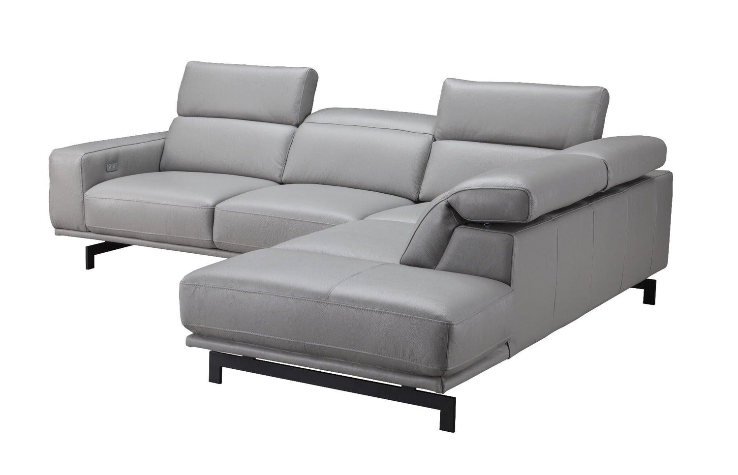 Davenport Light Grey Sectional In Right Facing - 17981 - Rhfc | J&M | Home Elegance USA