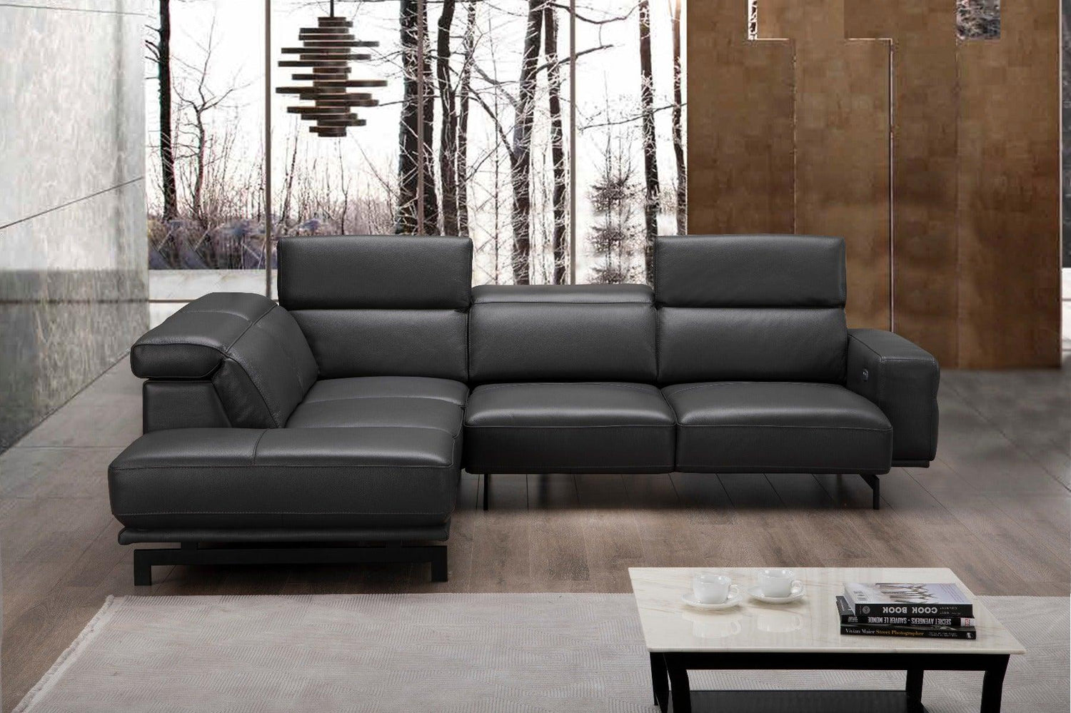 Davenport Slate Grey Sectional In Left Facing - 18875 - Lhfc | J&M | Home Elegance USA