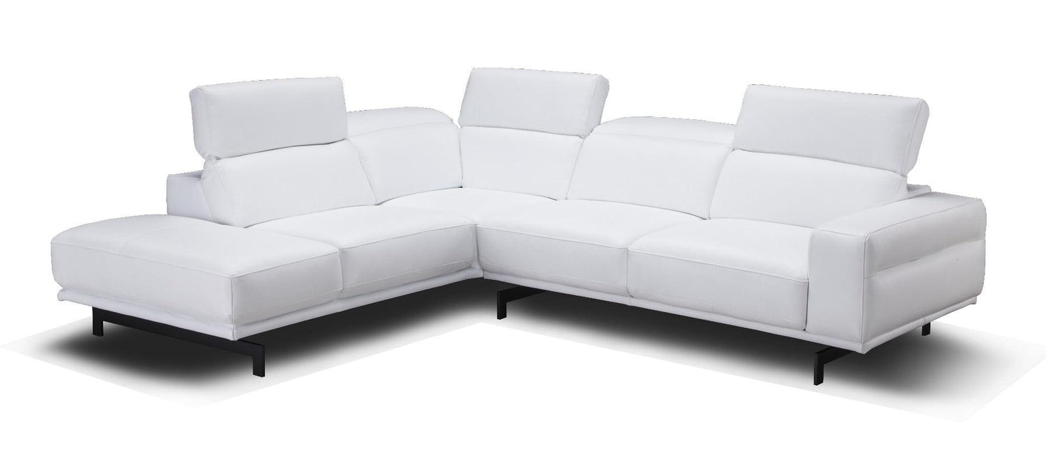 Davenport Snow White Sectional In Left Facing - 17988 - Lhfc | J&M | Home Elegance USA