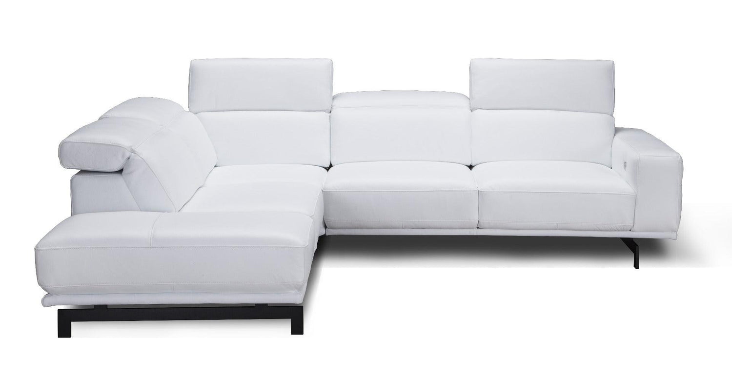 Davenport Snow White Sectional In Left Facing - 17988 - Lhfc | J&M | Home Elegance USA
