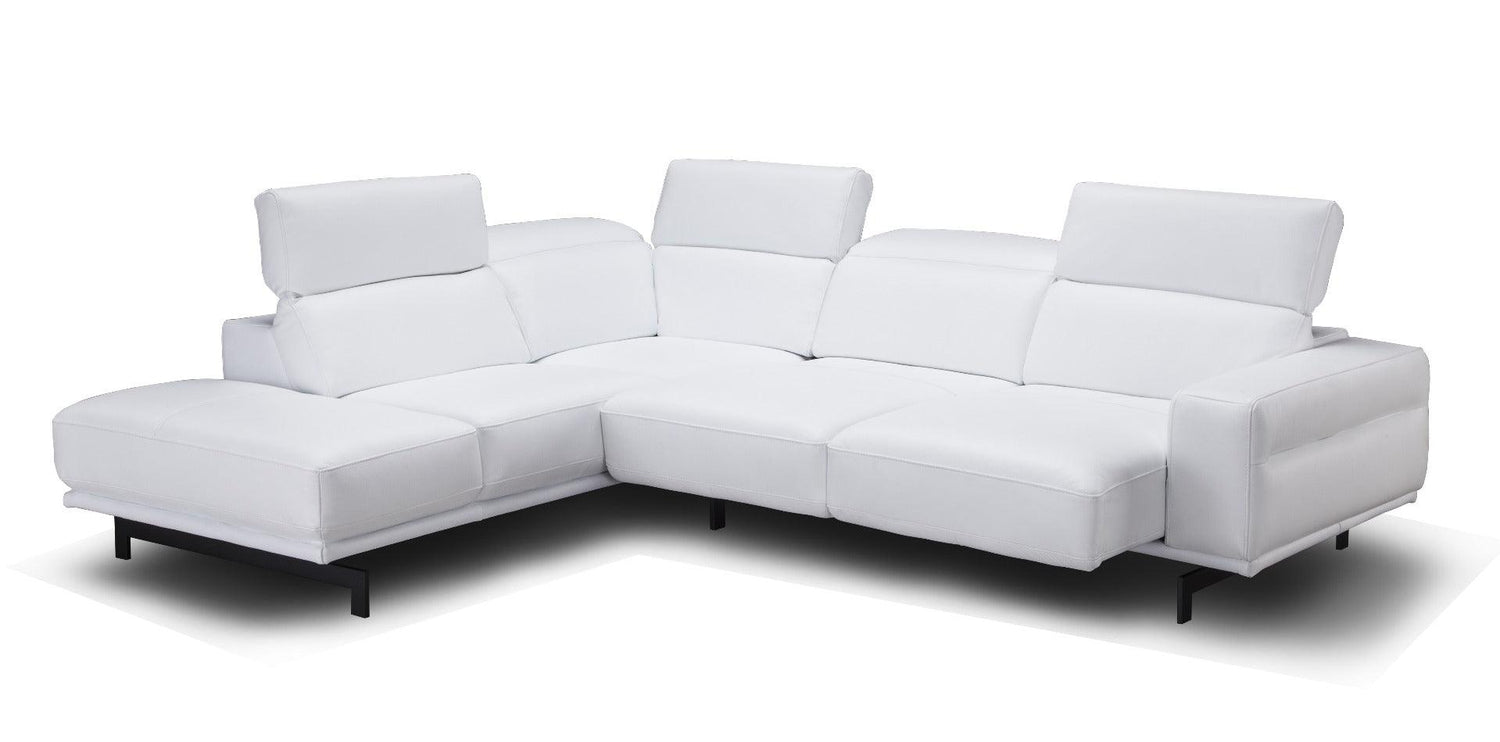 Davenport Snow White Sectional In Left Facing - 17988 - Lhfc | J&M | Home Elegance USA