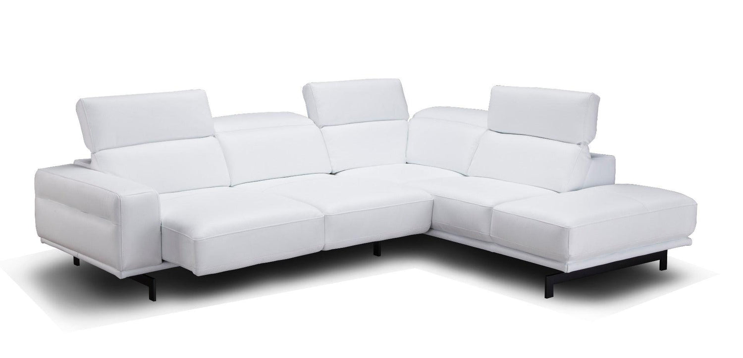 Davenport Snow White Sectional In Right Facing - 17988 - Rhfc | J&M | Home Elegance USA
