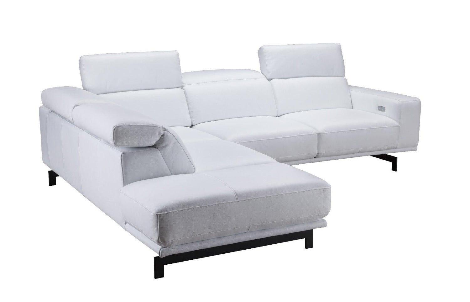 Davenport Snow White Sectional In Left Facing - 17988 - Lhfc | J&M | Home Elegance USA