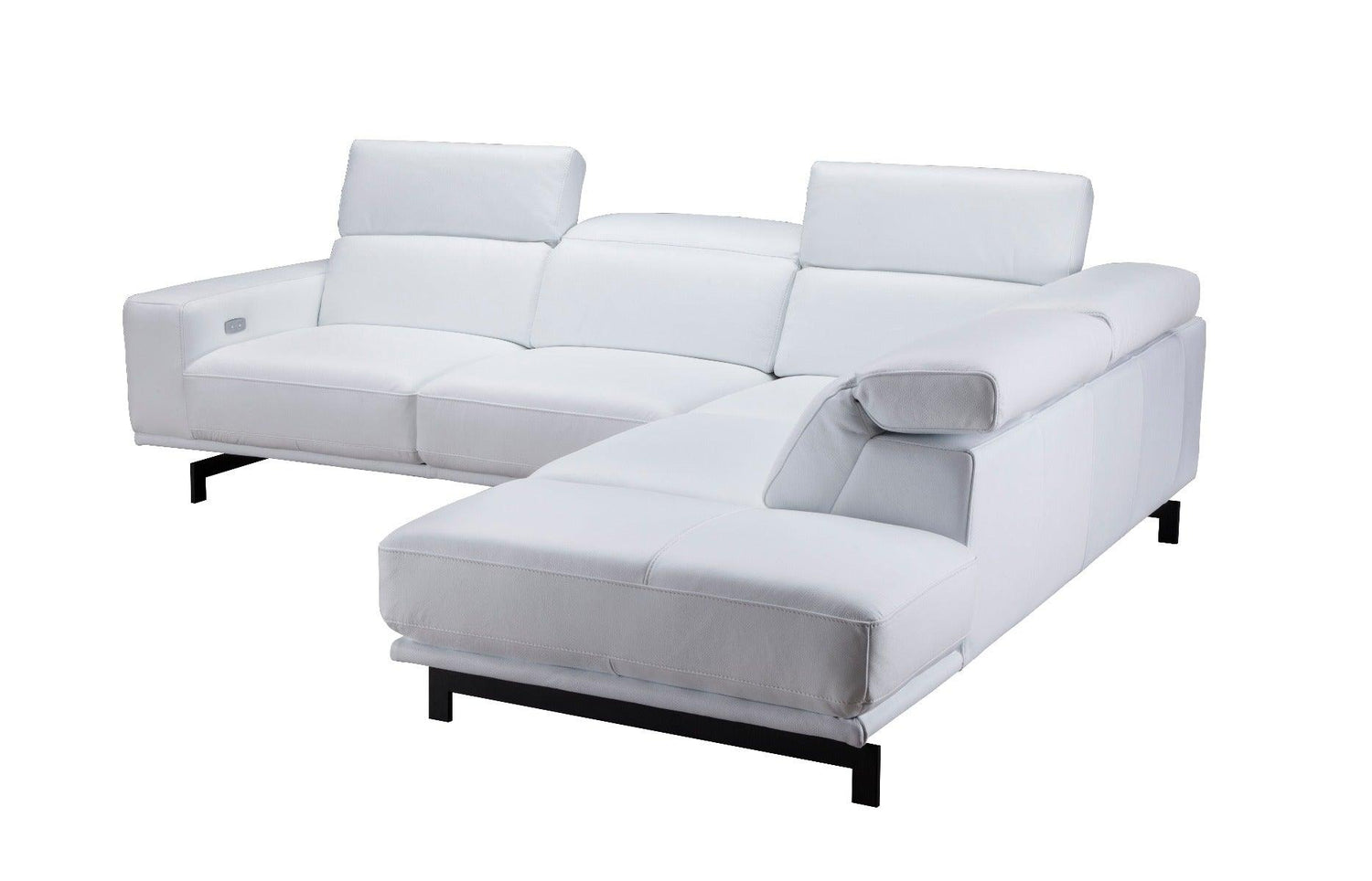 Davenport Snow White Sectional In Right Facing - 17988 - Rhfc | J&M | Home Elegance USA