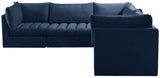 Jacob - Modular Sectional 5 Piece - Navy - Fabric - Home Elegance USA