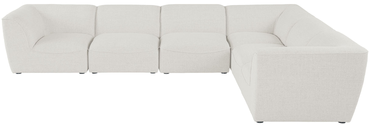 Miramar - Modular Sectional 6 Piece - Cream - Fabric - Home Elegance USA