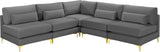 Julia - Modular Sectional 5 Piece - Grey - Fabric - Home Elegance USA