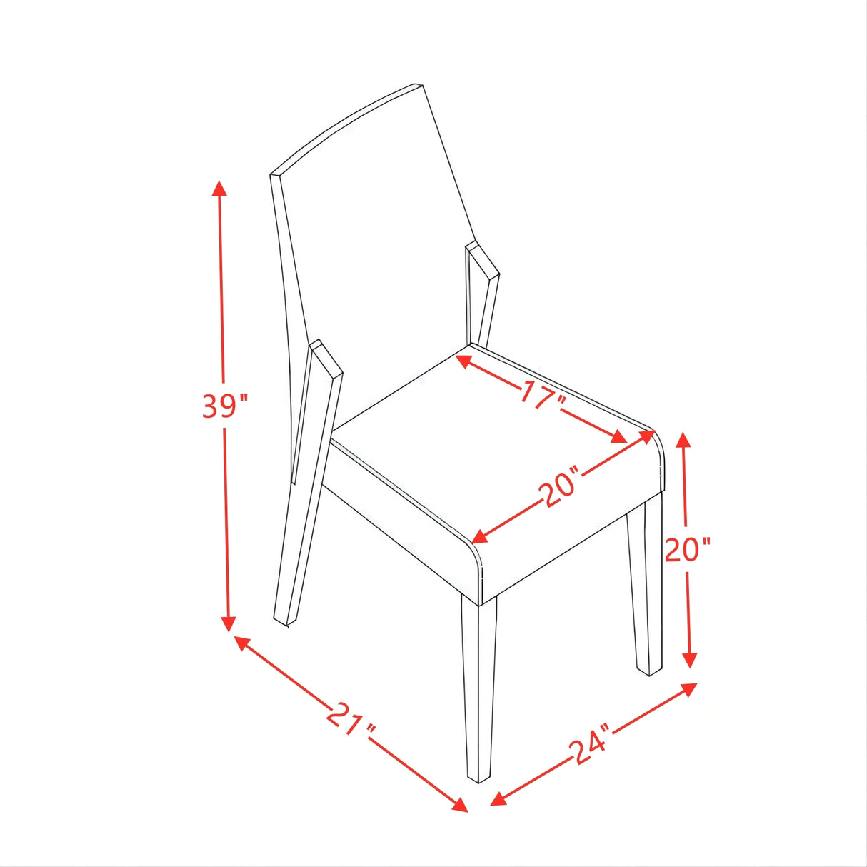 ACME Bernice Side Chair (Set-2), Fabric & Gray Oak (2Pc/1Ctn) 72292 - Home Elegance USA