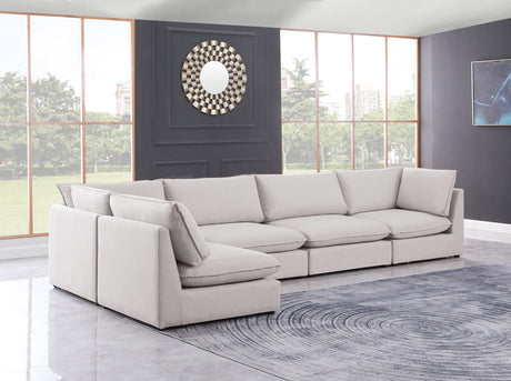 Mackenzie - Modular Sectional 5 Piece - Beige - Fabric - Home Elegance USA