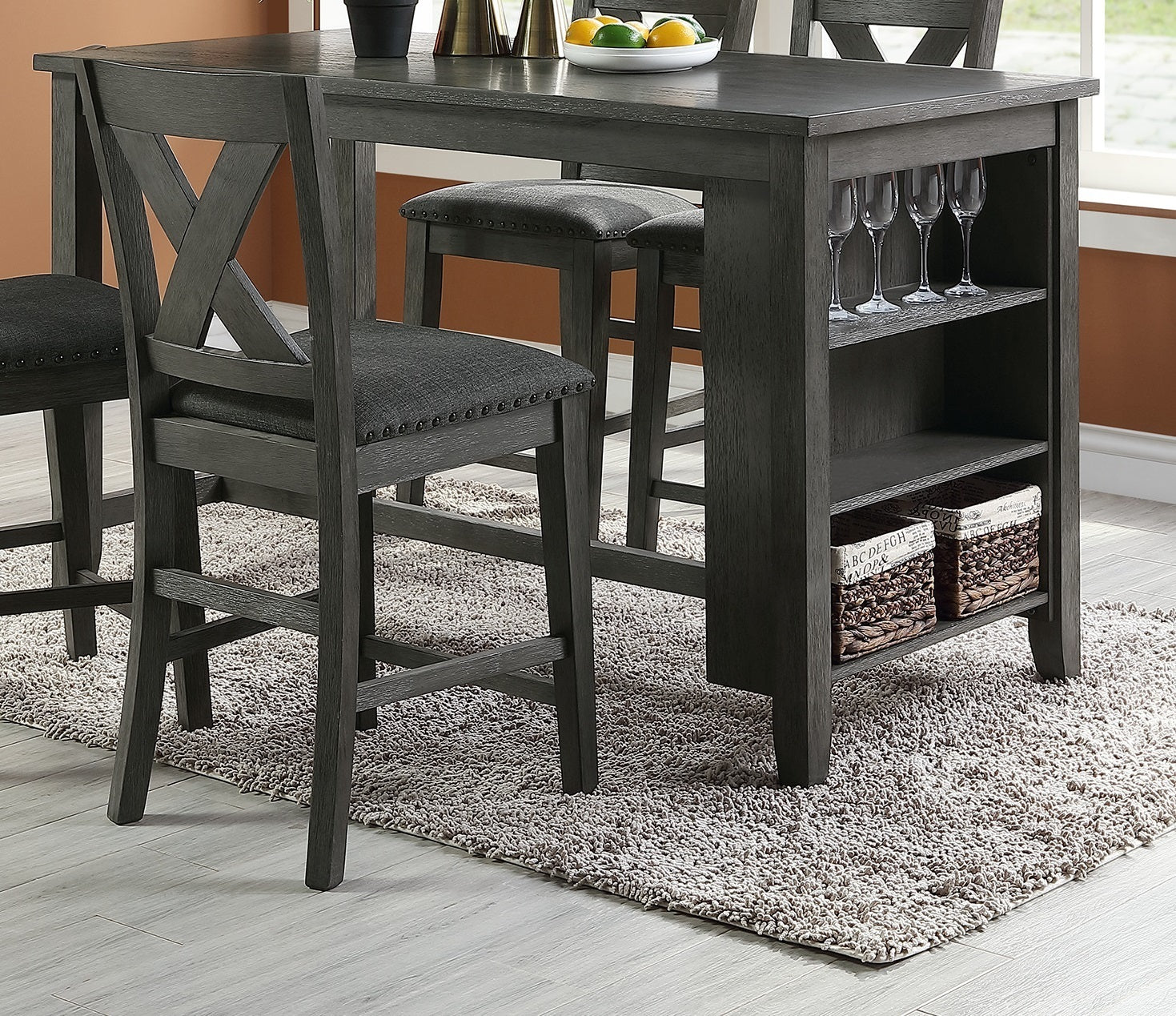 Tall kitchen table online and stools