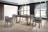 Vig Furniture - Modrest Jordan Modern Grey & Walnut Dining Bench - Vgmami-746-Gry