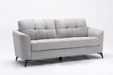 Callie Light Gray Velvet Fabric Sofa - Home Elegance USA