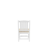 HDPE Dining Chair, White, With Cushion, No Armrest, Set of 2