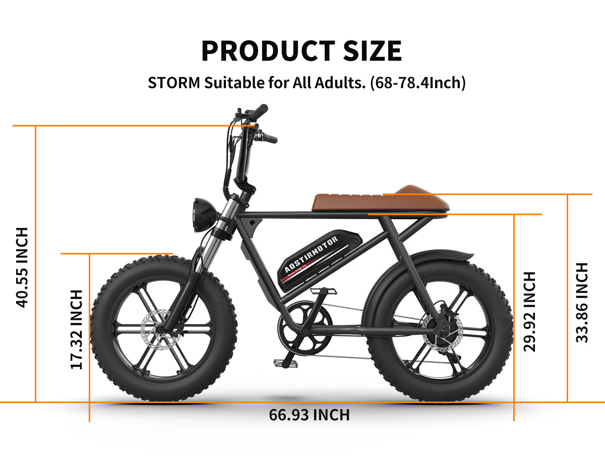 AOSTIRMOTOR new pattern Electric Bicycle 750W Motor 20" Fat Tire With 48V 13AH  Li-Battery