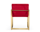 Modrest Defoe Modern Red Velvet Accent Chair - Home Elegance USA