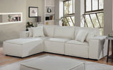 Harvey Sofa with Reversible Chaise in Beige Linen - Home Elegance USA