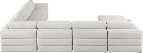 Beckham - Modular Sectional 7 Piece - Beige - Fabric - Home Elegance USA