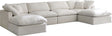 Plush - Cloud Modular Sectional 6 Piece - Cream - Fabric
