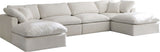 Plush - Cloud Modular Sectional 6 Piece - Cream - Fabric - Home Elegance USA