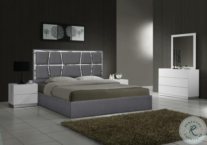 Degas King Bed In Charcoal - 18720K | J&M | Home Elegance USA