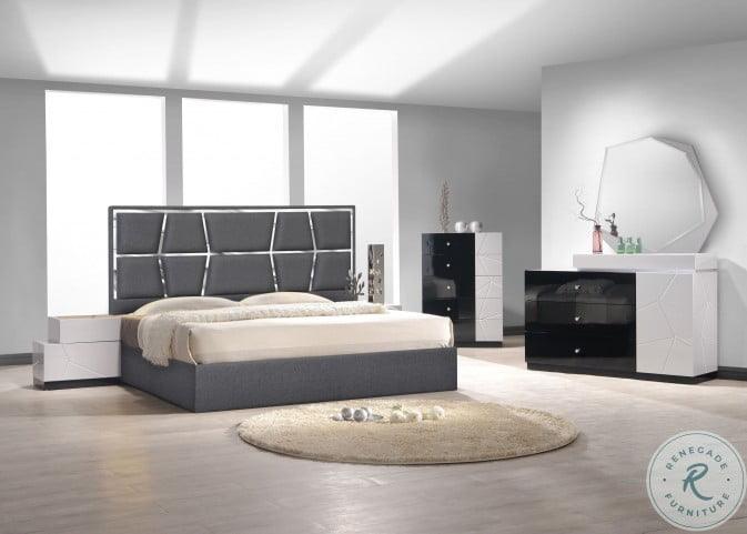 Degas King Bed In Charcoal - 18720K | J&M | Home Elegance USA