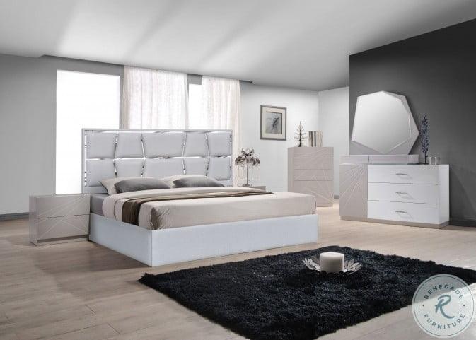 Degas Queen Bed In Silver Grey - 18721Q | J&M | Home Elegance USA