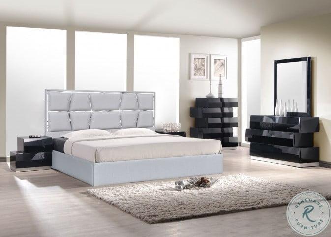 Degas King Bed In Silver Grey - 18721K | J&M | Home Elegance USA
