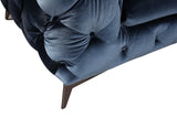 Divani Casa Delilah Modern Blue Fabric Loveseat Vgca1546 - Blu - Love | Home Elegance USA