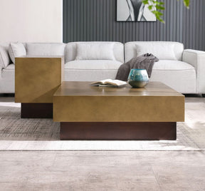 Vig Furniture Modrest Derek - Modern Metal & Antique Copper Coffee Table
