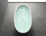 1650mm free standing artificial stone solid surface bathtub 8448