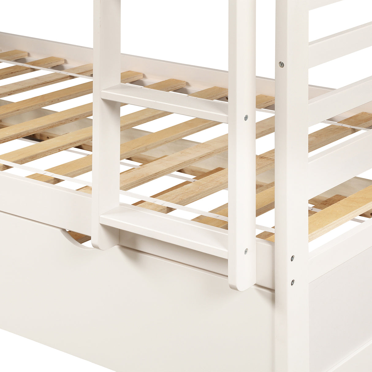 Orisfur. Twin Bunk Beds for Kids with Safety Rail and Movable Trundle bed - Home Elegance USA