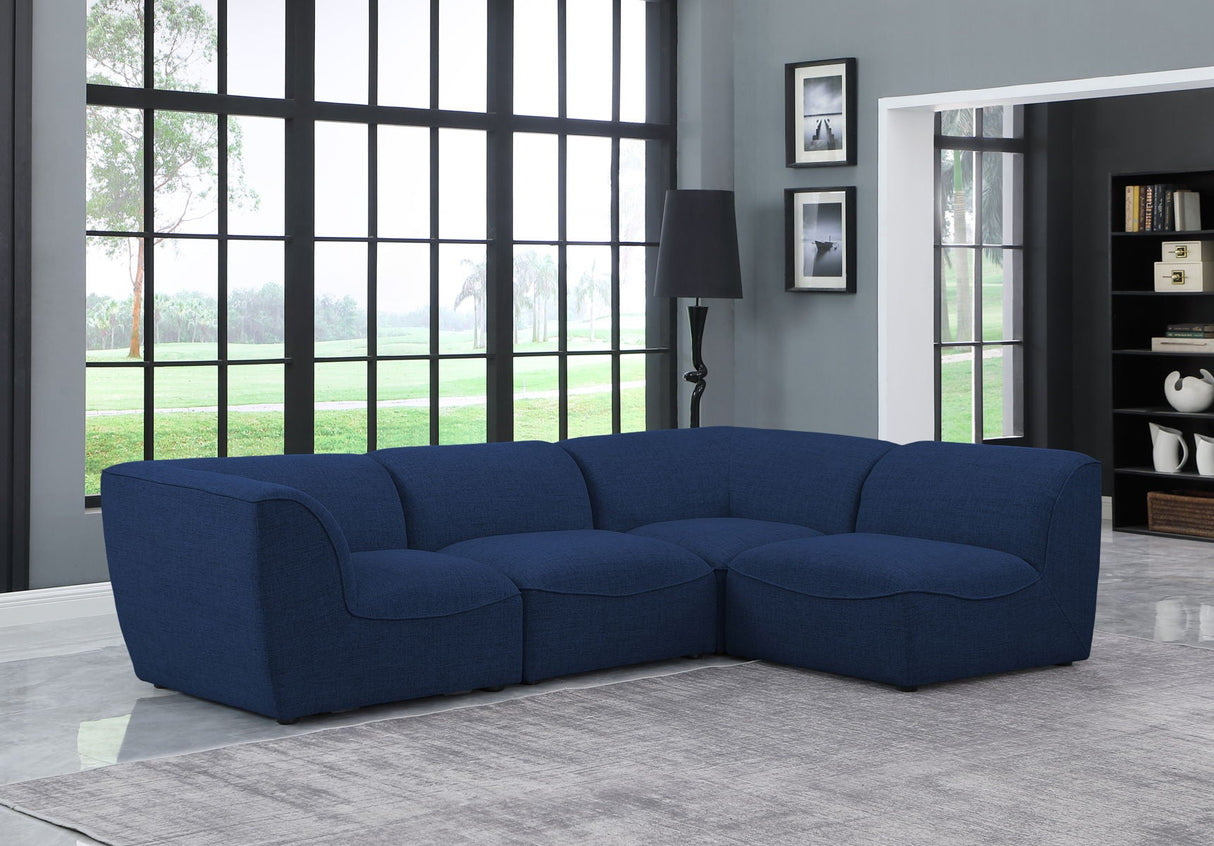 Miramar - Modular Sectional 4 Piece - Navy - Home Elegance USA