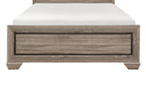 Natural Finish Contemporary Design 1pc Queen Size Bed Dark Under-Paneling Wooden Bedroom Furniture - Home Elegance USA