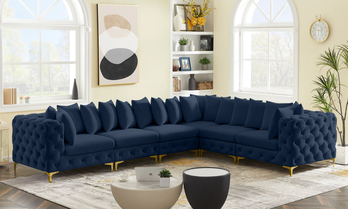 Tremblay - Modular Sectional 6 Piece - Navy - Fabric - Home Elegance USA