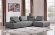 Divani Casa Edgar Modern Grey Fabric Modular Sectional Sofa Vgmb-1765-Gry
