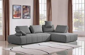 Divani Casa Edgar Modern Grey Fabric Modular Sectional Sofa Vgmb-1765-Gry