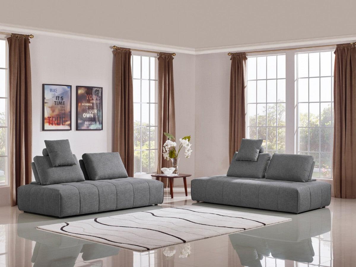 Divani Casa Edgar Modern Grey Fabric Modular Sectional Sofa Vgmb - 1765 - Gry | Home Elegance USA