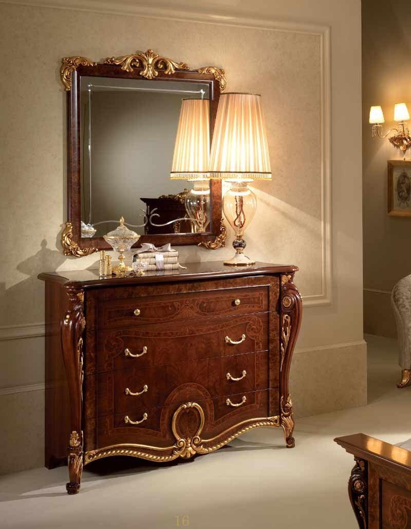 Esf Furniture - Arredoclassic Italy Donatello 4 Drawers Dresser With Mirror - Donatello4Ddm