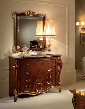 Arredoclassic Italy Donatello 4 Drawers Dresser With Mirror - Donatello4Ddm | ESF