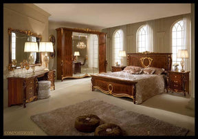 Arredoclassic Italy Donatello 4 Piece Queen Bedroom Set - Donatelloq-4Set | ESF