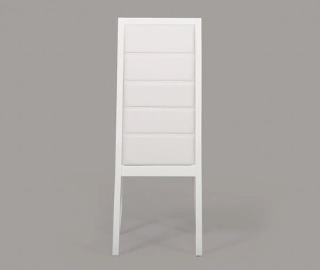 9007 Contemporary White Leatherette Dining Chairs (Set Of 2) Vggu9007Ch - Wht - VGGU9007CH - WHT - Home Elegance USA - 4