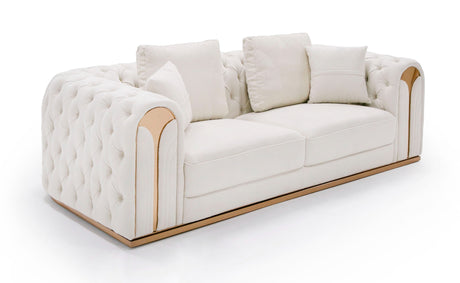 Vig Furniture Divani Casa Dosie - Modern Beige Fabric Sofa & Loveseat Set