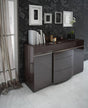 Barcelona 3 Drawers 150 Dresser In Glossy Brown - Barcelona-D150 | ESF